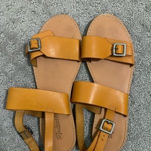 Madewell Mustard Buckle Sandals